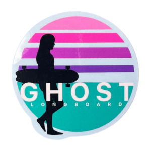 Ghost Longboard Silhouette 3″ x 3.1″ Sticker