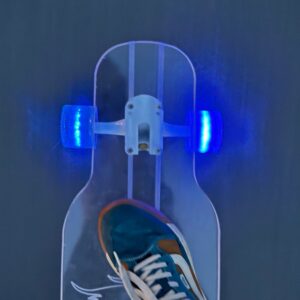 LED Longboard Wheels – Clear Blue (70mm/78a)