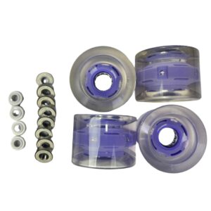 Ghost LED Longboard Wheels – Clear Purple (70mm/78a)