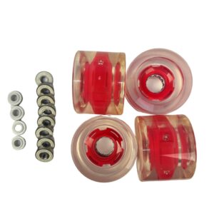 Ghost LED Longboard Wheels – Clear Red (70mm/78a)