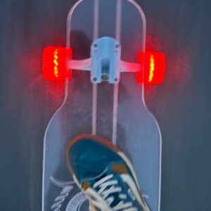 Ghost LED Longboard Wheels – Clear Red (70mm/78a)