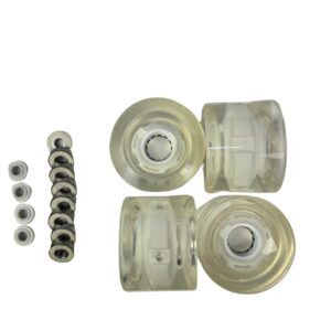 LED Longboard Wheels – Clear White (70mm/78a)