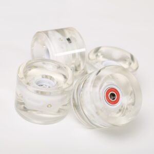 Ghost LED Longboard Wheels – Clear White (70mm/78a)