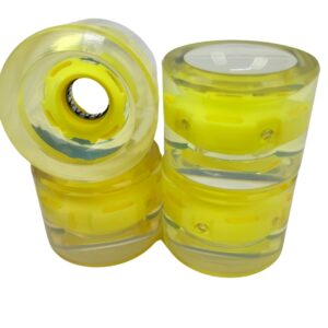 Ghost LED Longboard Wheels – Clear Yellow (70mm/78a)