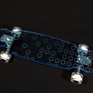 Blue Bubbles 30″ Wheel Cut Longboard