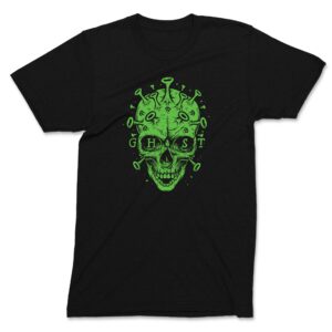 Ghost Green Alien Skull T-Shirt