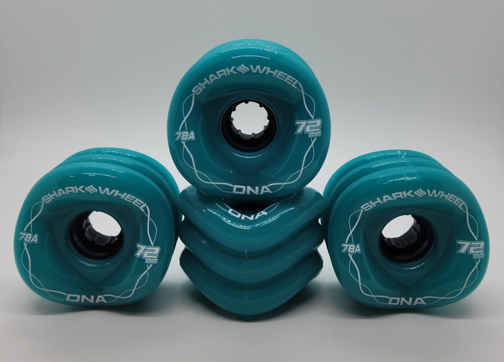 Turquoise Shark Wheels 72mm