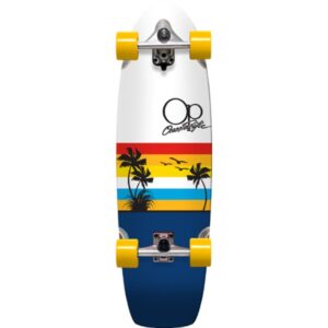 Ocean Pacific Sunset Surfskate White / Navy Cruiser Complete Skateboard – 9.75″ x 33″