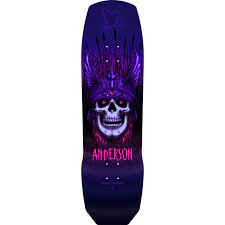 Powell Peralta Deck Andy Anderson Heron Skull 8.45″ x 31.8″ Purple