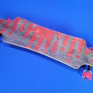36″ Red and Black Drip Longboard