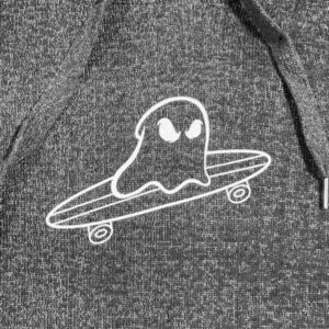Gray Skater Ghost Hoodie