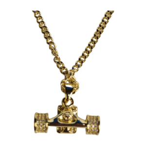 Gold Iced Skate Truck Necklace