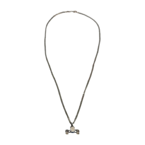 Silver Iced Skate Truck Necklace