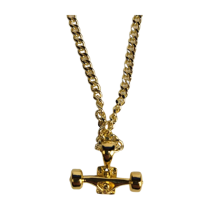 Gold Skate Truck Necklace