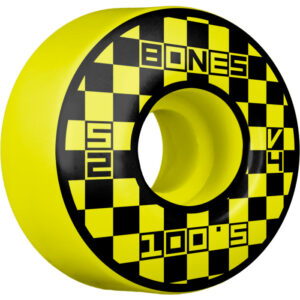 Bones OG 100’S Block Party V4 Wide 53mm 100a Wheels – Yellow