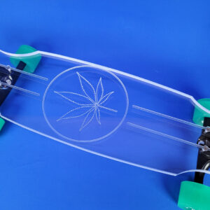 30″ Wheel Cut Marijuana Longboard, Closeout