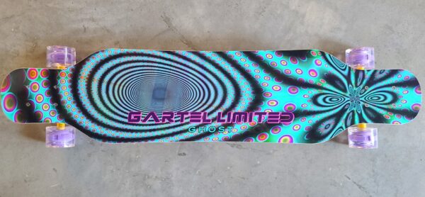 Laurence Gartel Limited edition Ghost Board skateboard top view