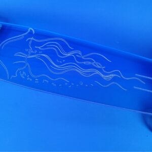40″ Wheel Cut Jellyfish Longboard in Blue