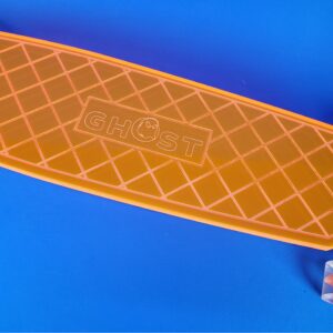 40″ Wheel Cut Waffle Ghost Longboard in Fluorescent Orange