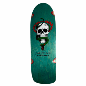 Powell Peralta Mike McGill Skull & Snake Teal Stain Old School Skateboard Deck – 10″ x 30.125″