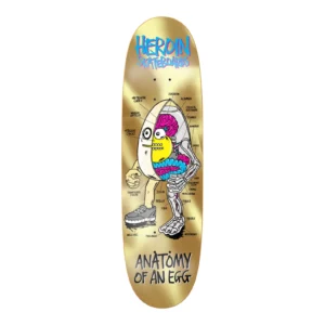 Heroin Anatomy of an Egg Gold 8.25″ Skate Deck