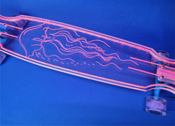 Jelly Fish Ghost Boards. LED acrylic skateboards