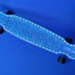 40″ Wheel-Cut Sparkle Longboard with full LEDs, Closeout