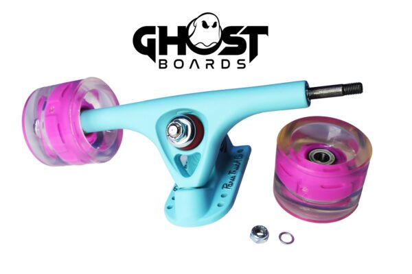 LED Longboard Wheels – Clear Pink