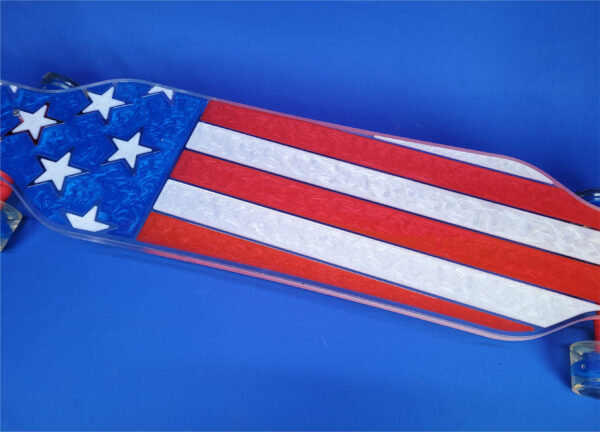 American Flag USA Custom Longboard