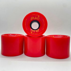 Puka Red Skate/Longboard Wheels 62x51mm 78A (Set of 4)