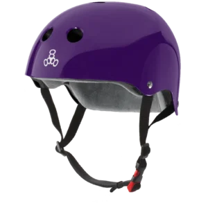 Triple Eight Certified Sweat Saver Skateboard Helmet Purple