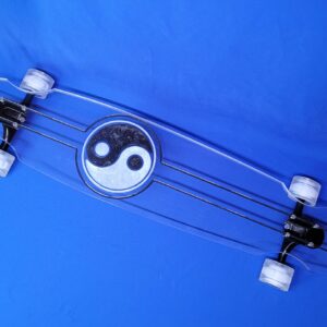 40″ Wheel Cut Yin Yang Resin Longboard, Closeout