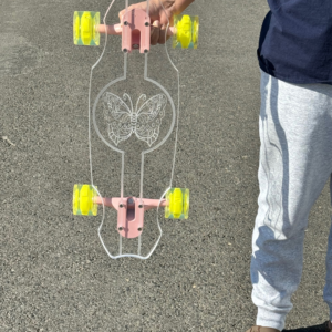 LED Longboard Wheels 70mm Clear Yellow