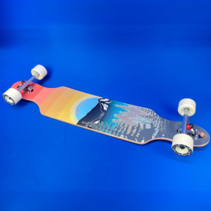 Vibe Ride Longboard – Forest Sunset | Lightly Scuffed with Castle Trucks & Vibe Ride Wheels (No Brake Kit)