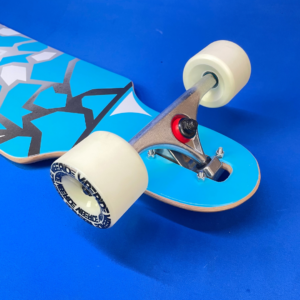 Vibe Ride Longboard – Blue/White | Lightly Scuffed with Castle Trucks & Vibe Ride Wheels (No Brake Kit)