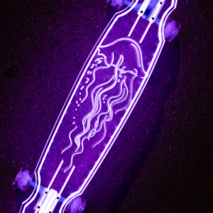 LED Clear JellyFish Acrylic Plexiglass Ghost longboard