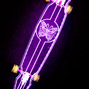 LED Clear Butterfly Acrylic Plexiglass Ghost longboard