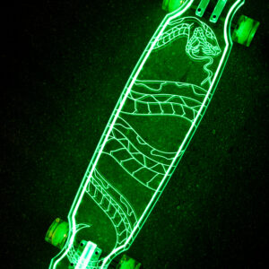 LED Clear Viper Acrylic Plexiglass Ghost longboard