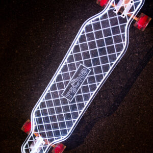 Electric LED Ghost Waffle Custom longboard