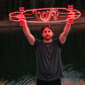 Electric LED Custom Longboard Dragon Design