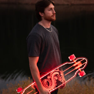 Electric LED Custom Longboard Dragon Design