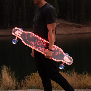 LED Clear Skull Acrylic Custom Longboard