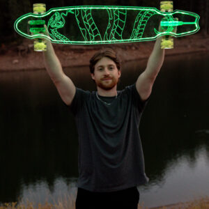 LED Clear Viper Acrylic Plexiglass Ghost longboard