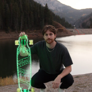 LED Clear Viper Acrylic Plexiglass Ghost longboard