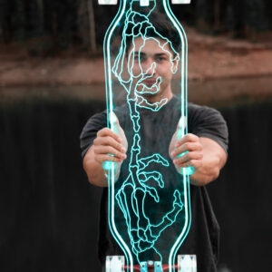 Electric LED Skeleton Hands Custom longboard