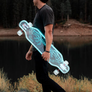 Electric LED Skeleton Hands Custom longboard