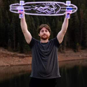 LED Clear JellyFish Acrylic Plexiglass Ghost longboard