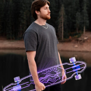 LED Clear JellyFish Acrylic Plexiglass Ghost longboard