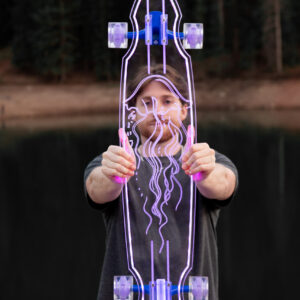 LED Clear JellyFish Acrylic Plexiglass Ghost longboard