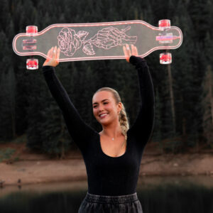 Electric LED Custom longboard Skeleton Rose